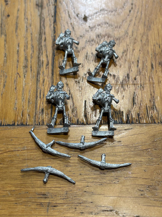 Harlequin miniatures skeleton archer x4 (need arms reglued/fixed) warhammer fantasy undead proxies