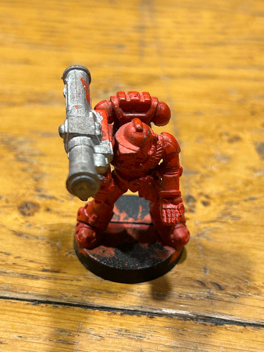 Warhammer 40k space marine tactical marine heavy with missile launcher metal
