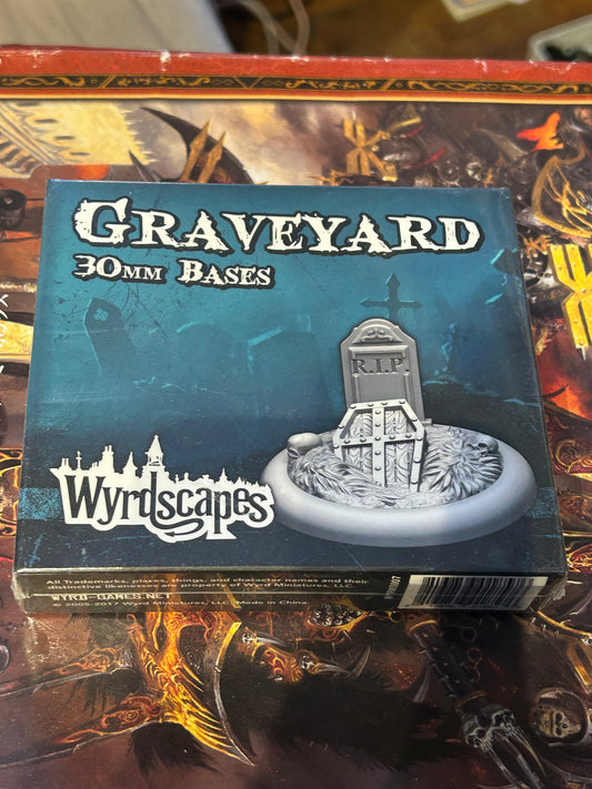 Wyrdscapes 30mm Graveyard Bases sealed box