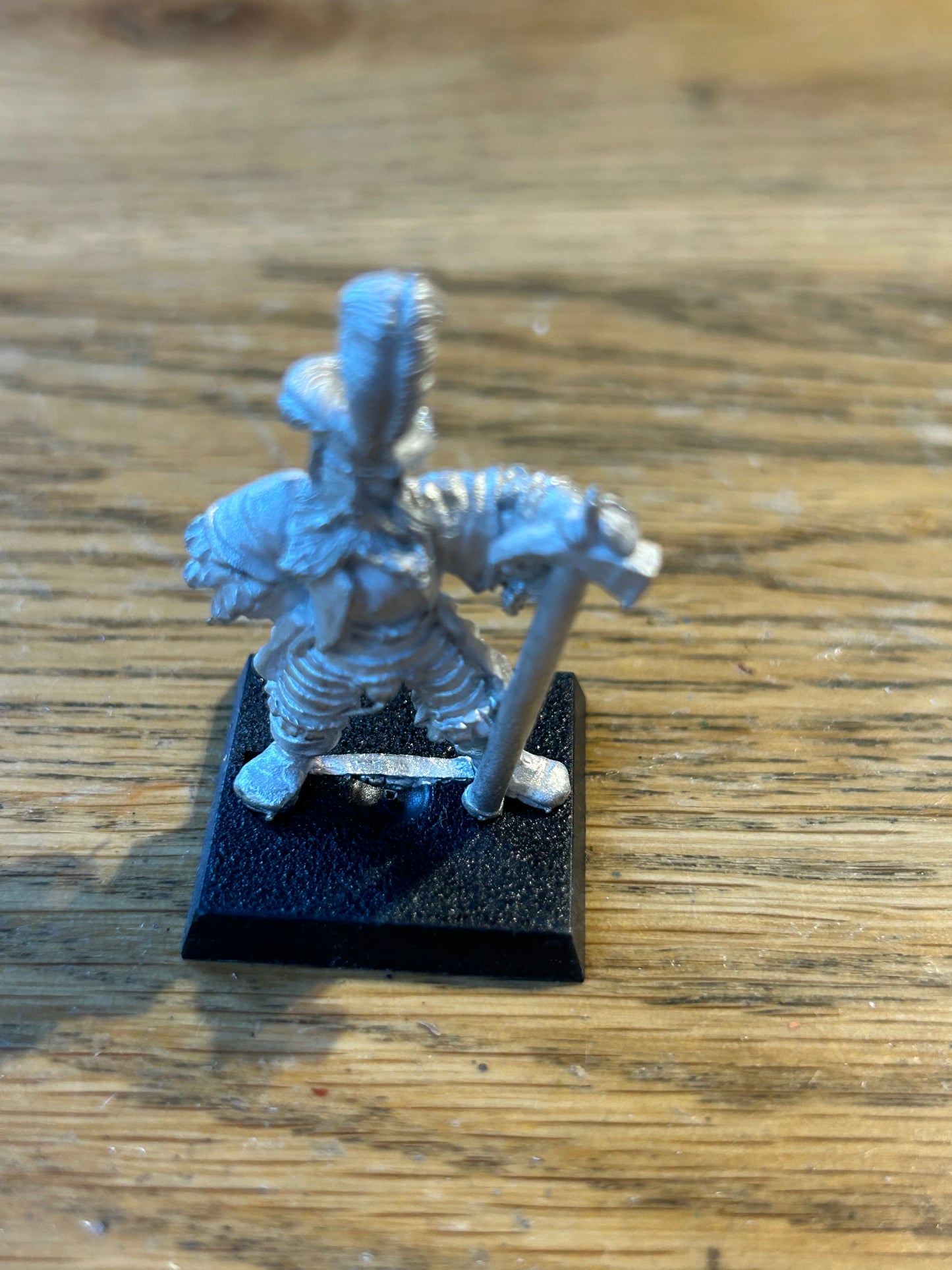 CITADEL WARHAMMER OOP EMPIRE CAPTAIN HERO  with hammer Oldhammer metal