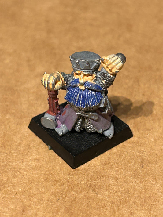 1987 Imperial Dwarf 0308 07 D5 King Diamond Command Group Officer Leader Hero GW