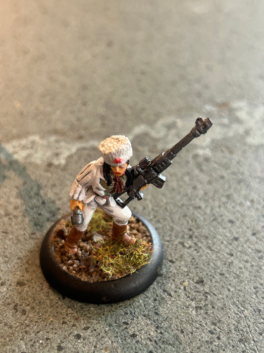 Secrets of the third reich Soviet PTDR Anti-Mech Rifle female sniper (would make a great imperial guardsman)