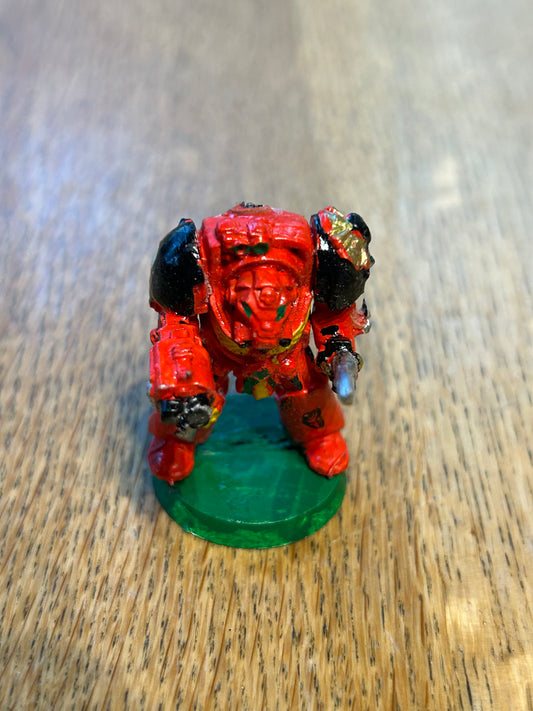 Metal Space Marine Terminator with sword and storm bolter