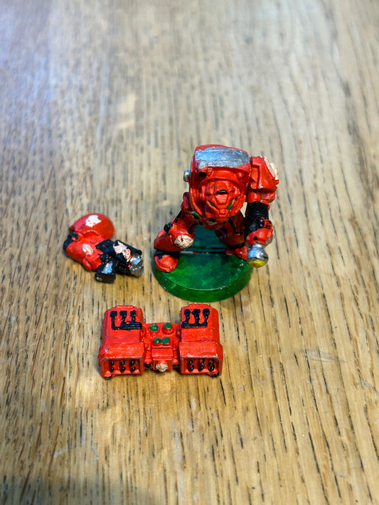 TERMINATOR WITH CYCLONE MISSILE LAUNCHER SPACE MARINES METAL WARHAMMER 40,000