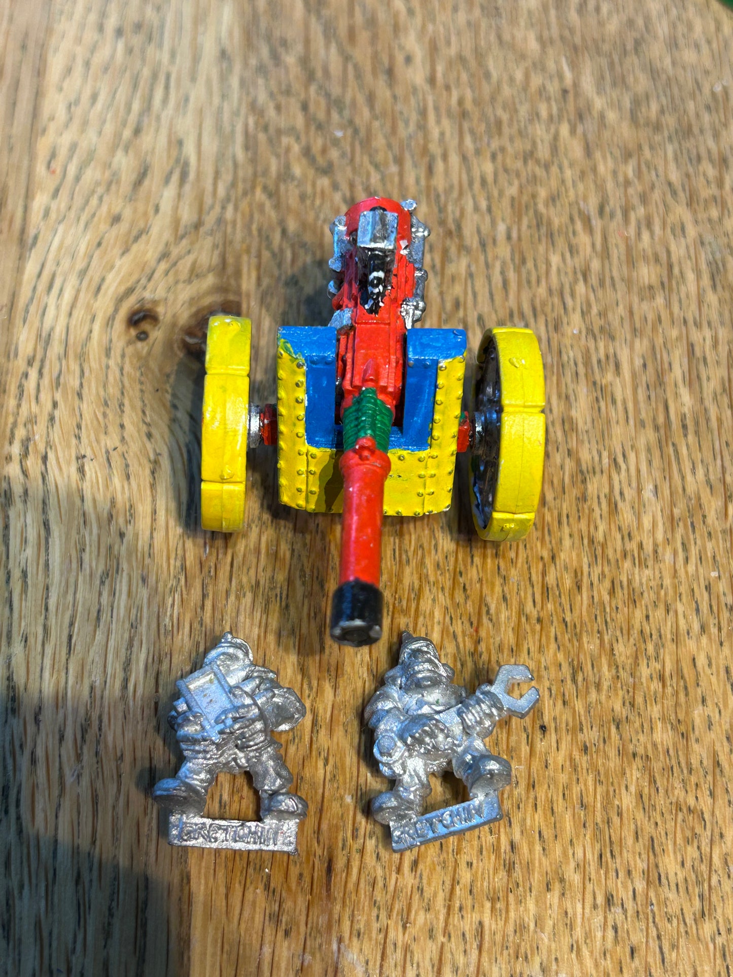 Warhammer 40K Ork splatta kannon & Crew  Big Gun Classic Metal