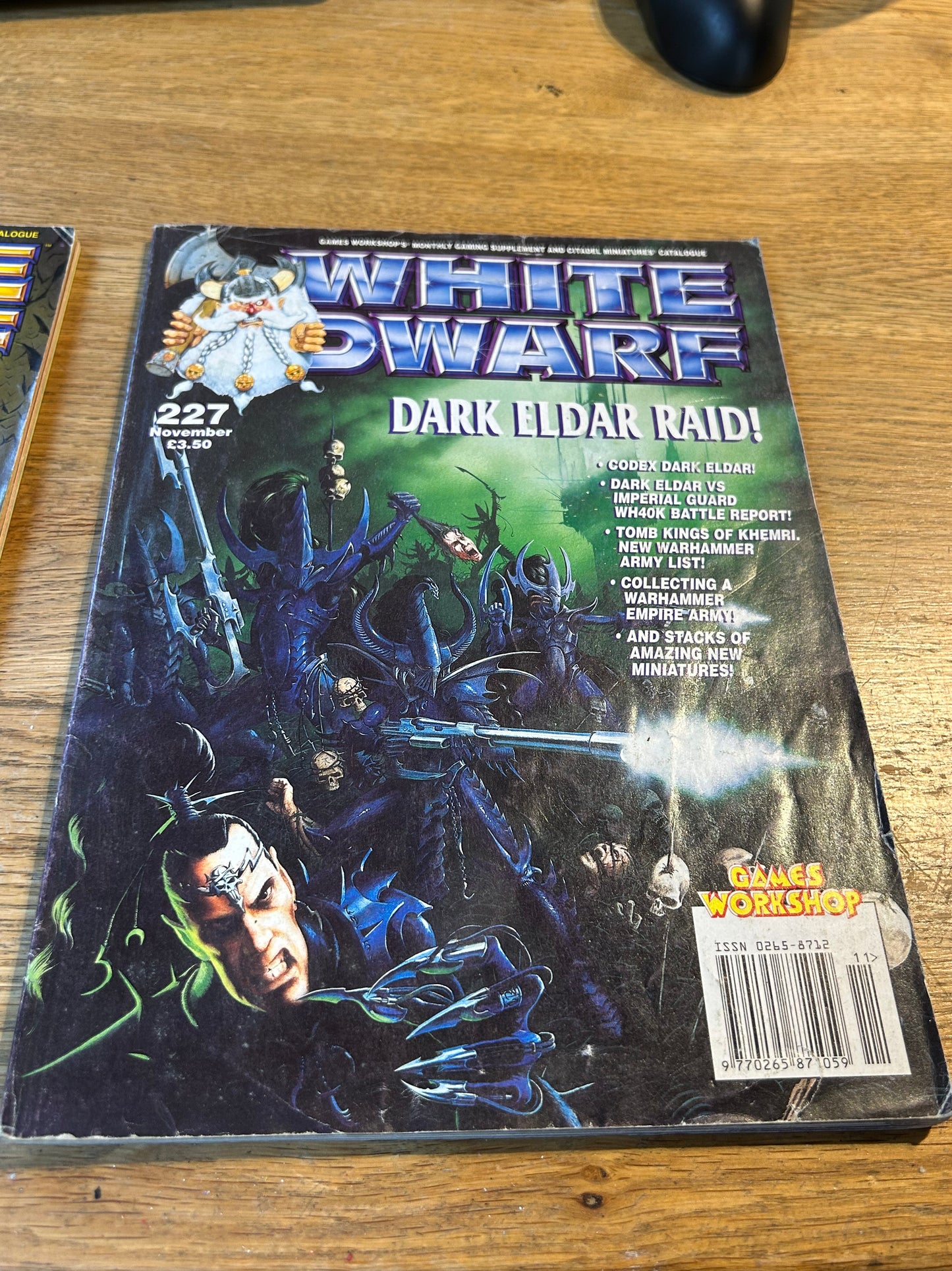 White dwarf issue 227 (has some water damage at the back)