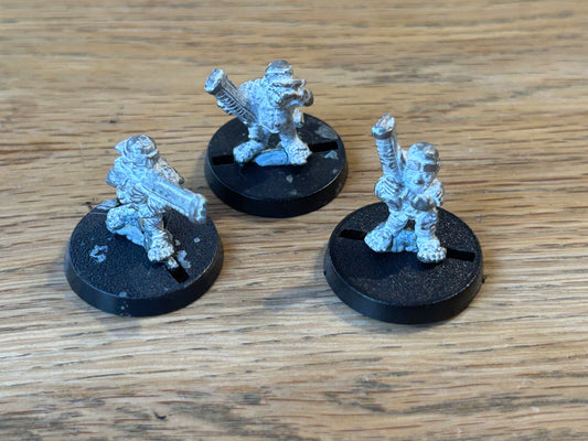 Warhammer 40k Rogue Trader 3X Ratling Snipers (guns have had their ends cut off)