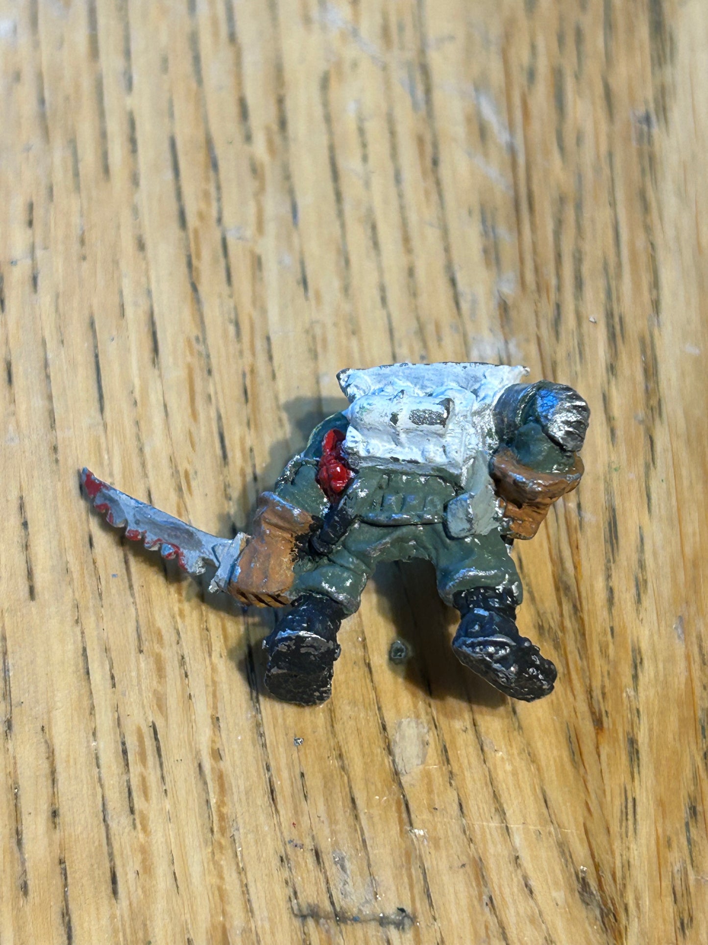 Ork Boy with Bolta & Gutrippa Spiky Eddi Citadel GW Rogue Trader 1980s Metal