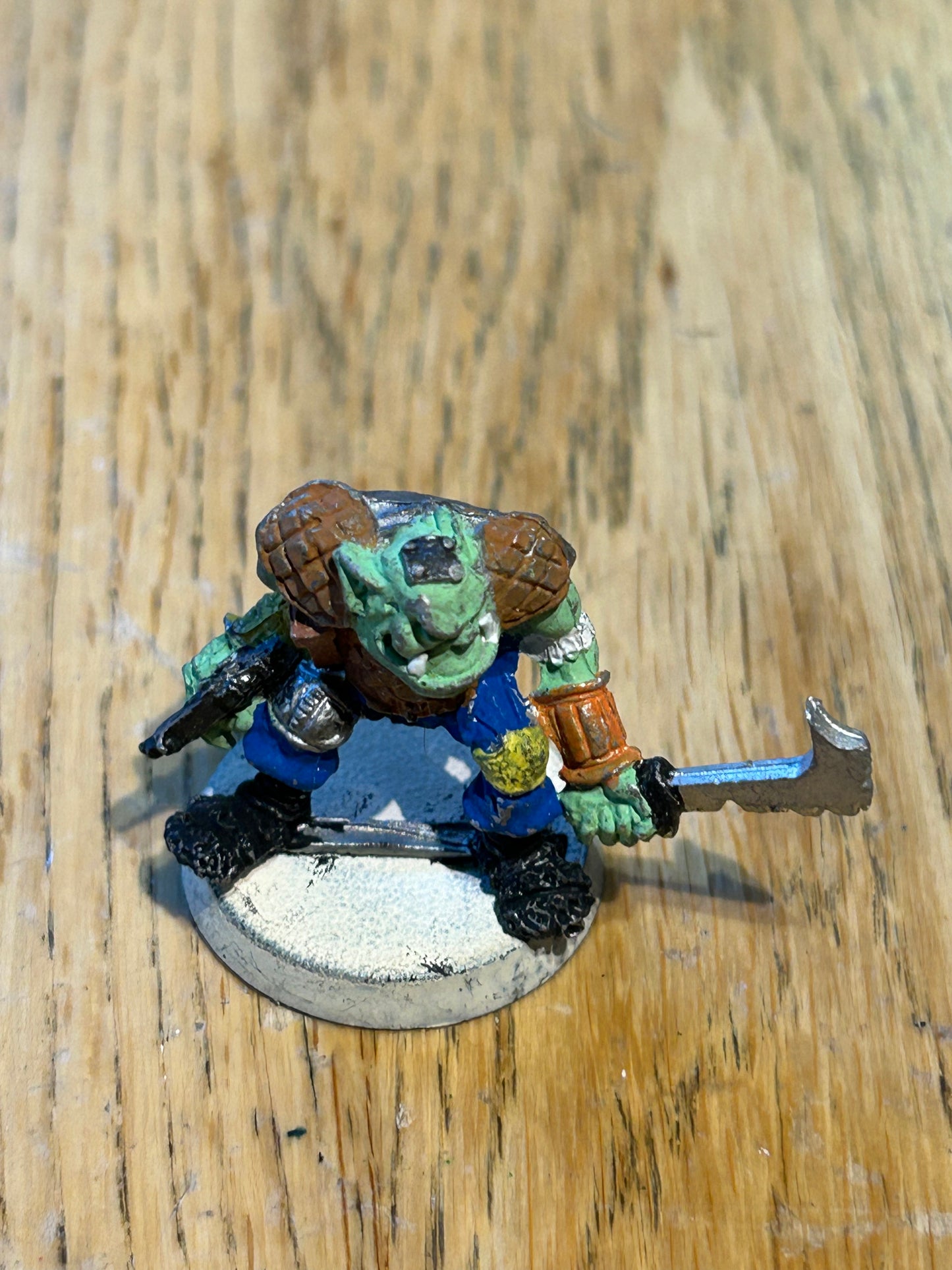 Ork Boy with Bolta & Gutrippa Citadel GW Rogue Trader 1980s Metal