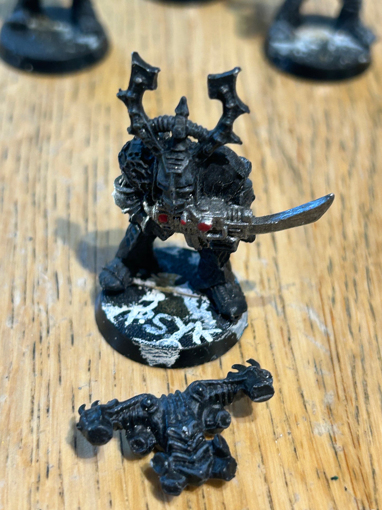 Vintage Warhammer 40k Chaos Renegade with Bolter Metal with backpack