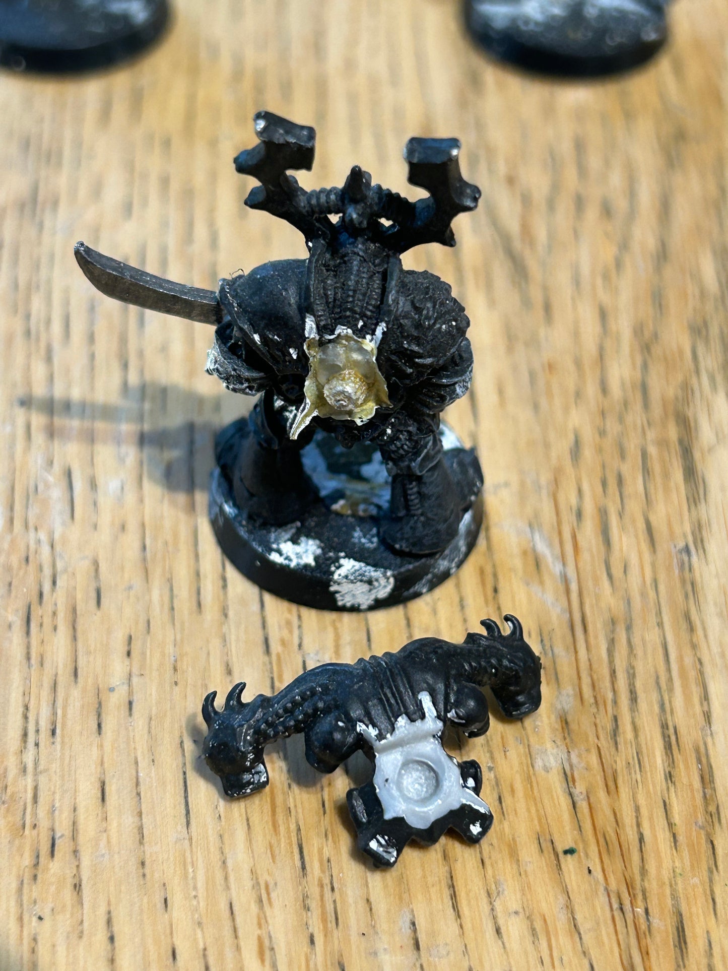 Vintage Warhammer 40k Chaos Renegade with Bolter Metal with backpack