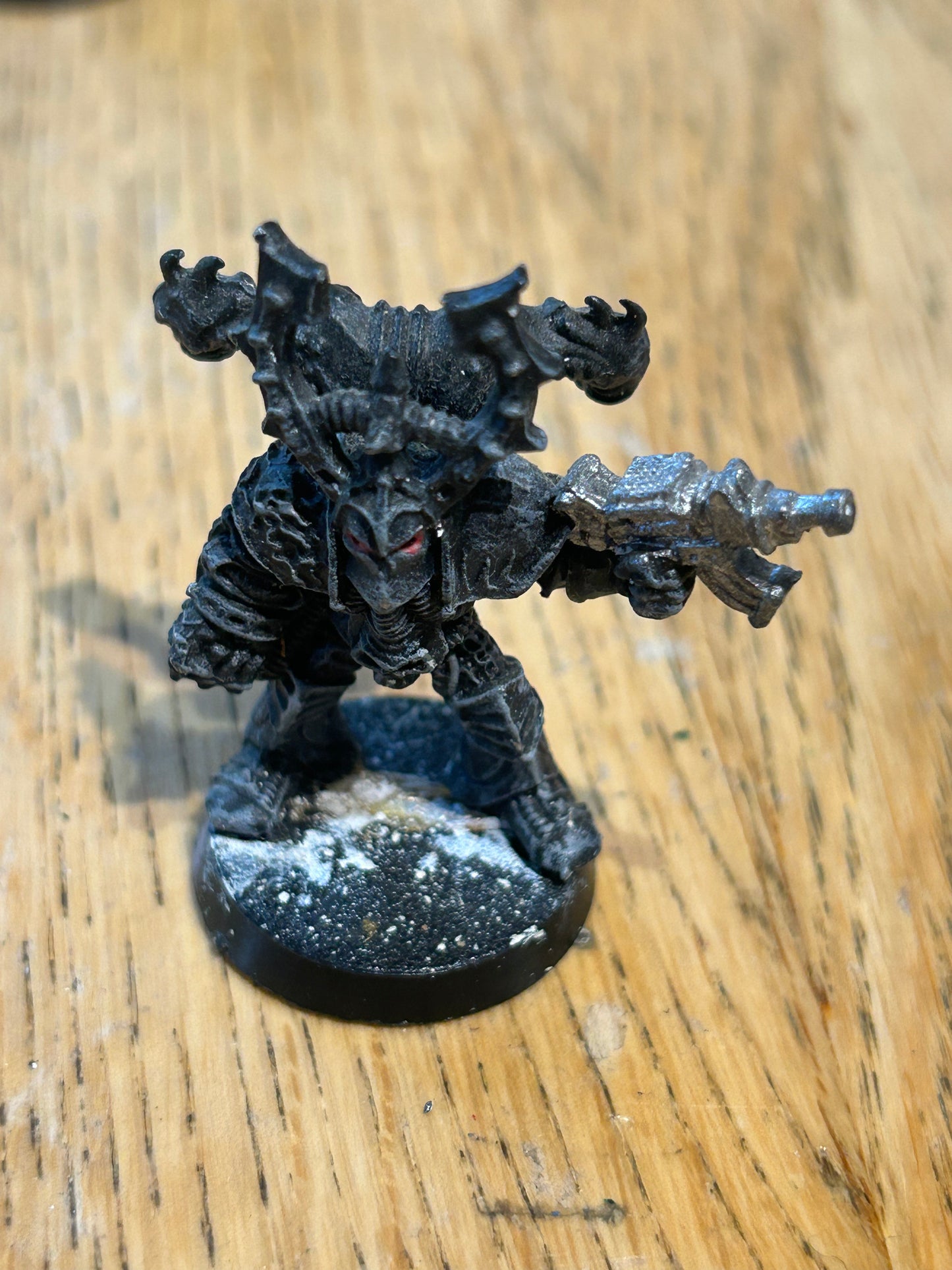 Vintage Warhammer 40k Chaos Renegade with Bolter Metal with backpack