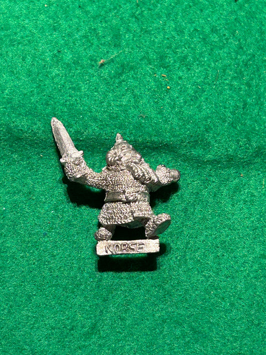 (Games Workshop Warhammer fantasy Citadel D2 Norse Dwarf Rorik Lizardslice Dwarves 1987 (3 available, all unpainted)