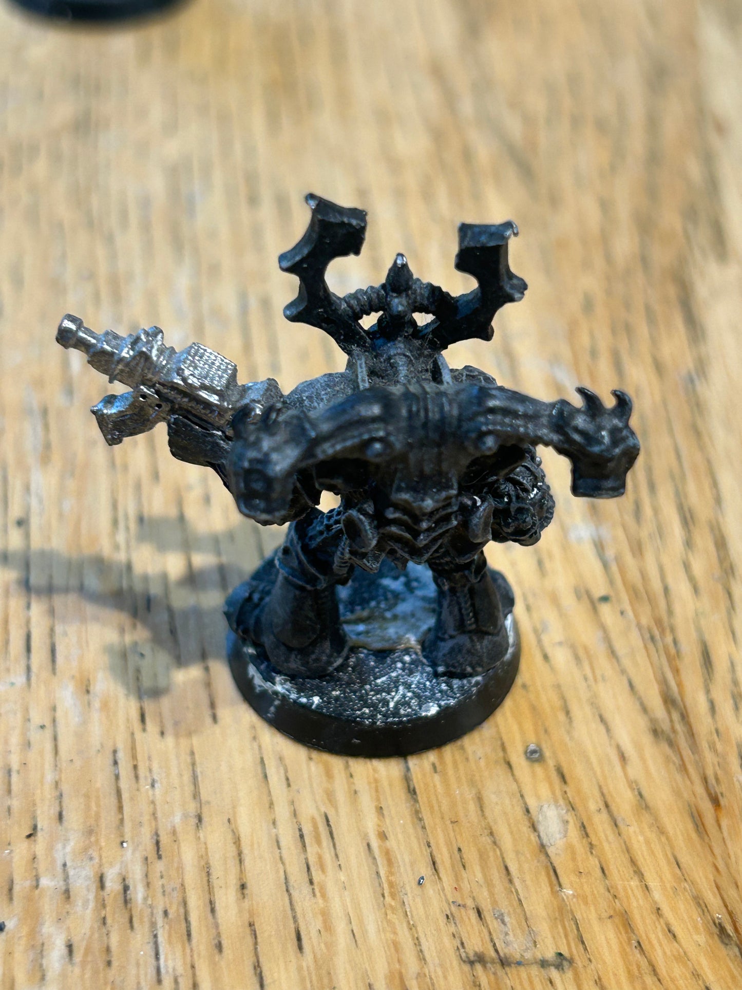 Vintage Warhammer 40k Chaos Renegade with Bolter Metal with backpack