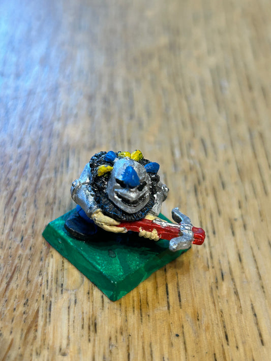 Warhammer fantasy marauder miniatures chaos dwarfs CD 19
Helmet, w. Crossbow
(MM90/5b)