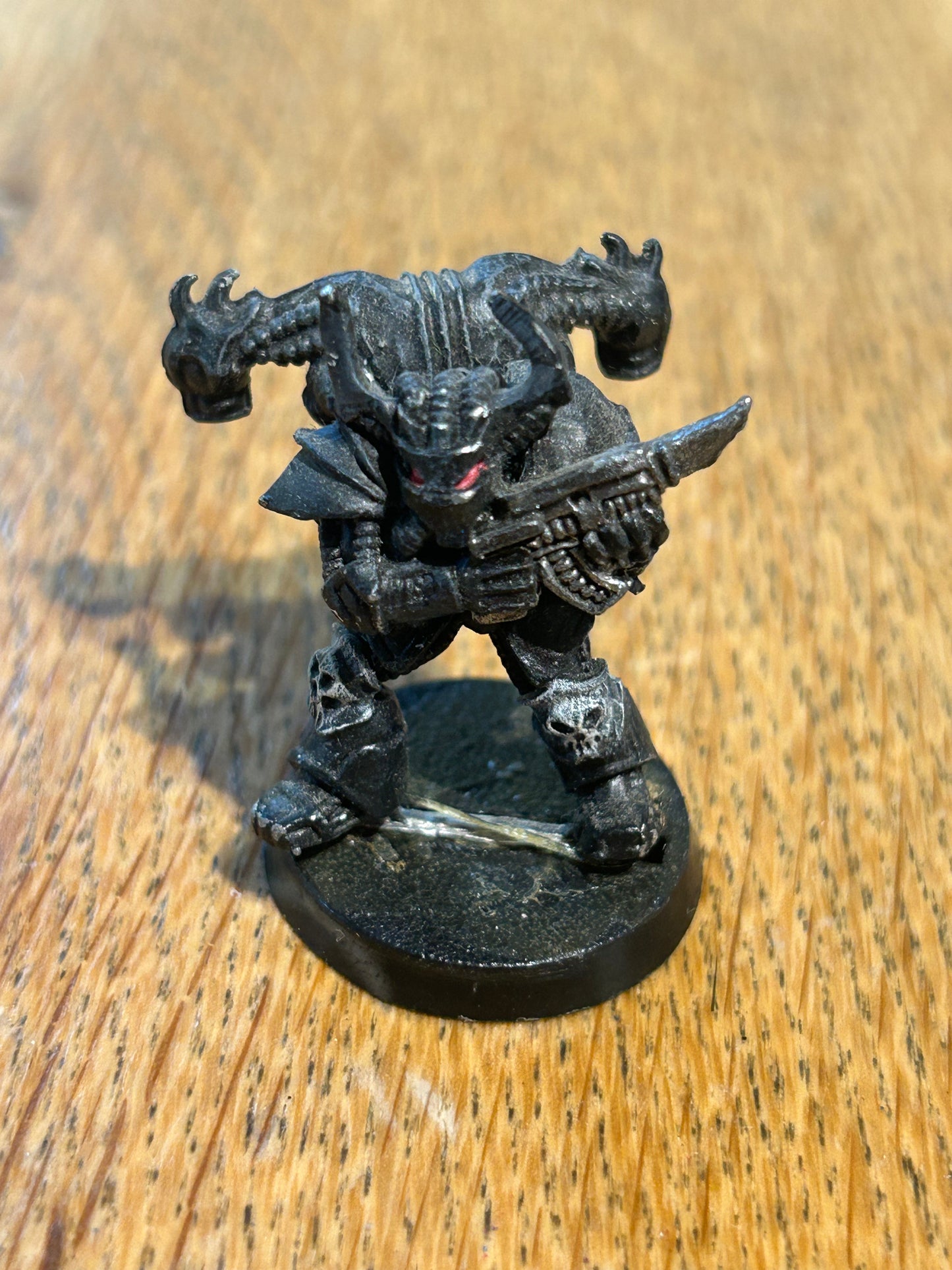Vintage Warhammer 40k Chaos Renegade with Bolter Metal with backpack