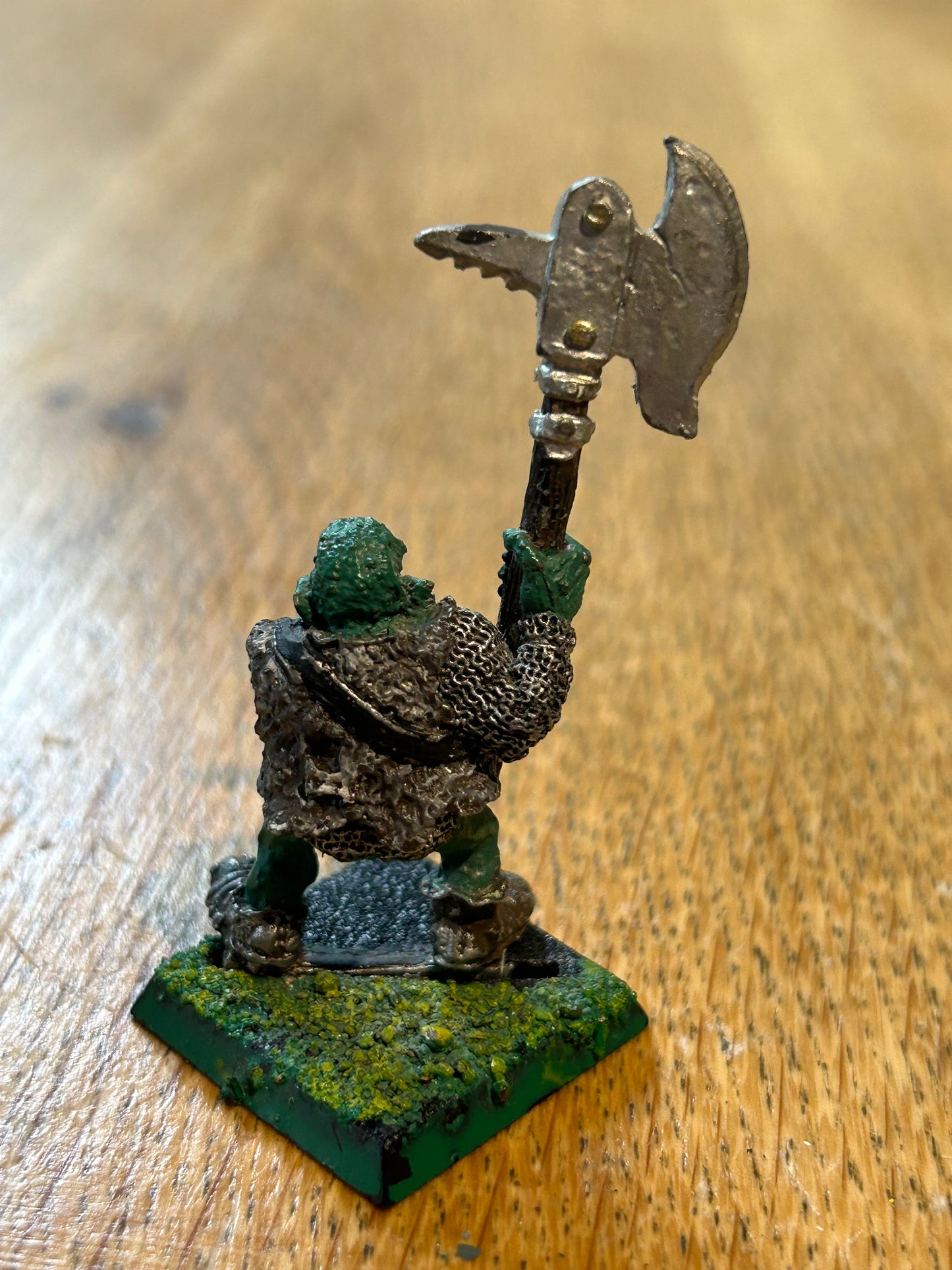 Iron claw orc with metal fist and and sword warhammer fantasy orcs and goblins