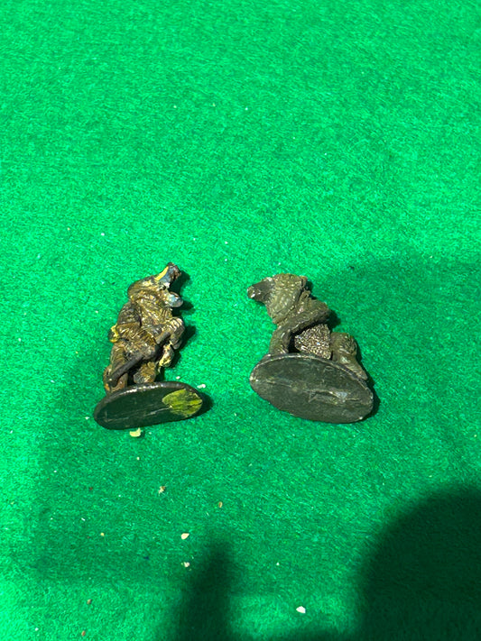 Citadel miniatures rune quest baboon adventurer and baboon with spear (both have broken spears)