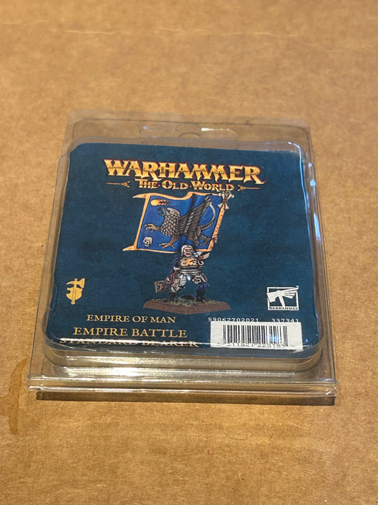 Warhammer The Old World Empire of Man Battle Standard Bearer BNIB Metal New GW