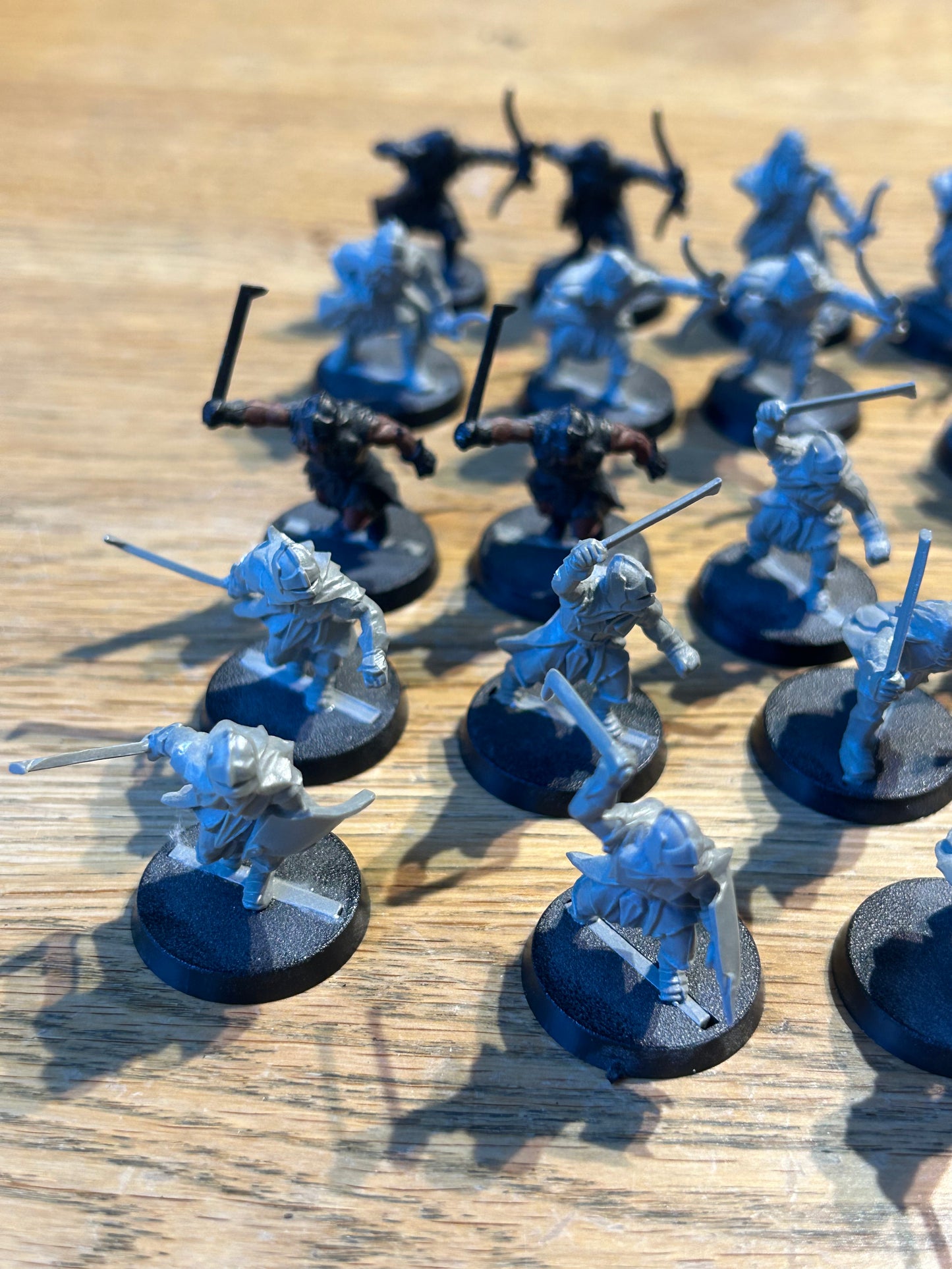 Uruk-hai Scouts x24, full set of 8 archers, 8 sword and shield, 8 sword. MESBG