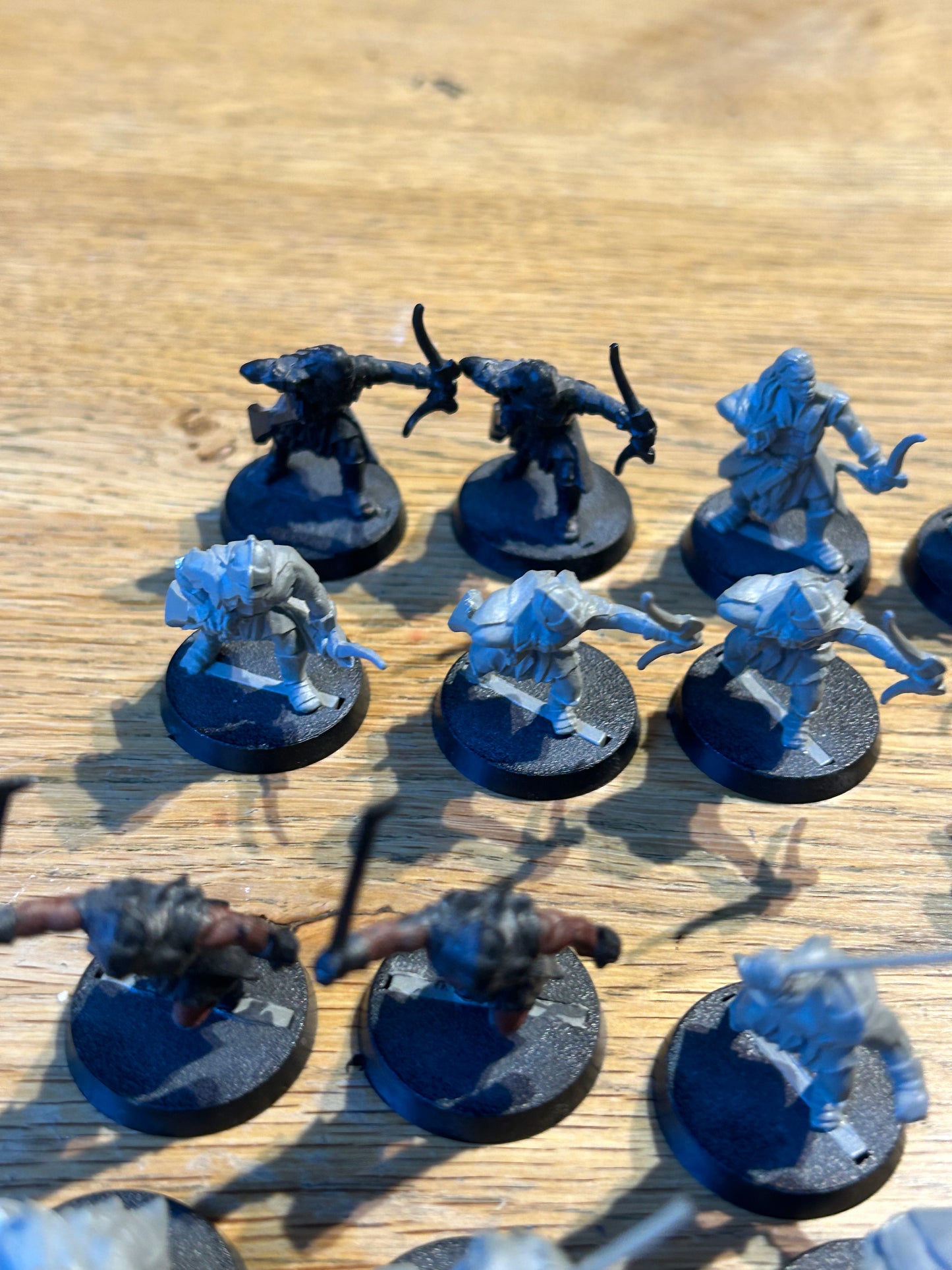 Uruk-hai Scouts x24, full set of 8 archers, 8 sword and shield, 8 sword. MESBG