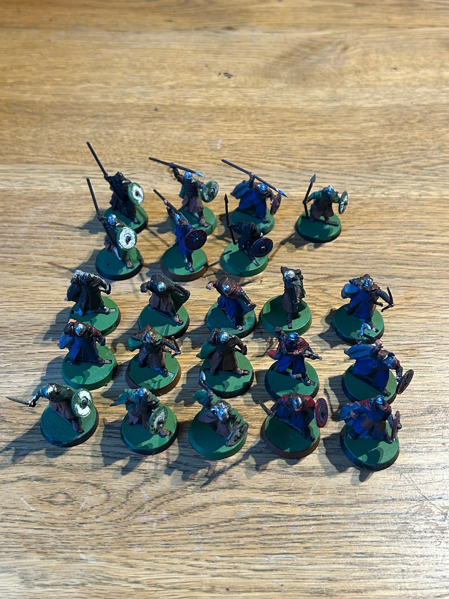 Rohan warriors x22 MESBG (two have bent/fragile spears)