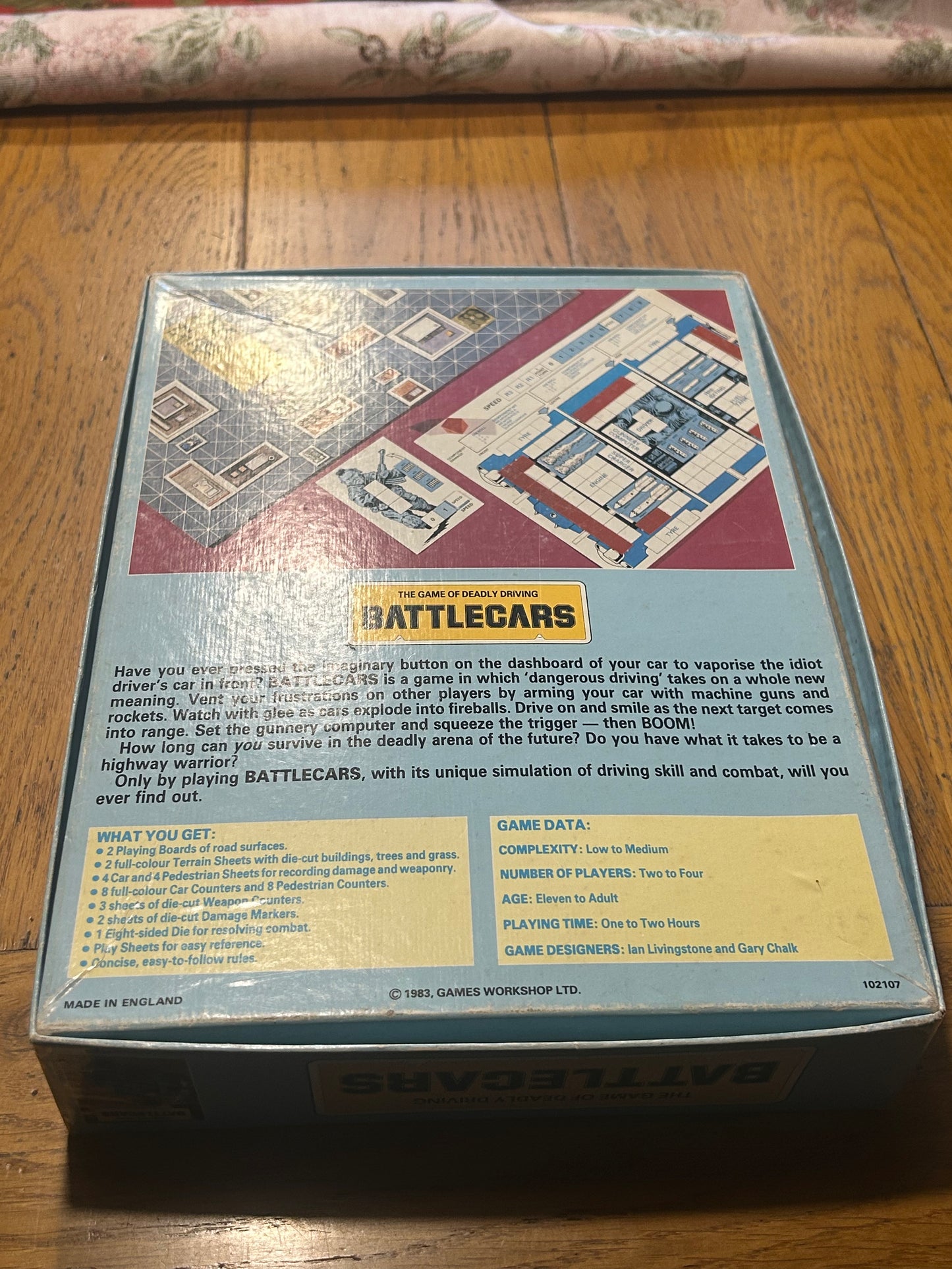Battlecars Board Game 1983 Games Workshop by Ian Livingstone & Gary Chalk