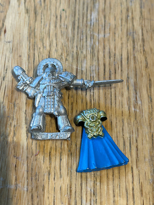 Space Marine Ultramarine Captain Metal 40k Citadel 2nd Ed Rogue Trader