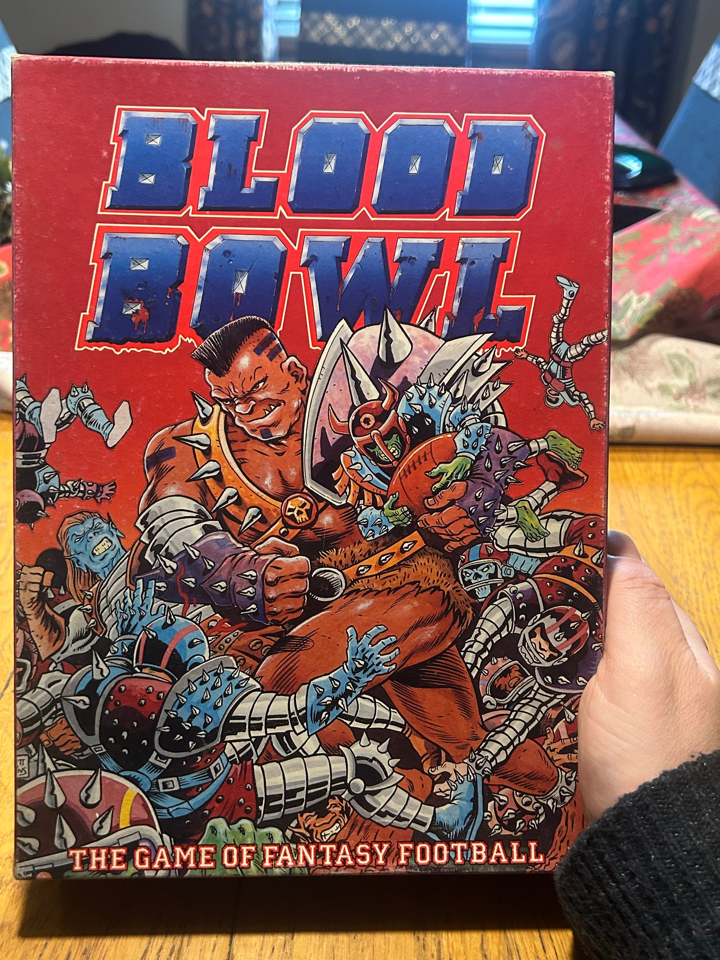 Blood Bowl 1st Edition Board Game (1986) (missing two dwarf players ) includes copy of rules for skaven
