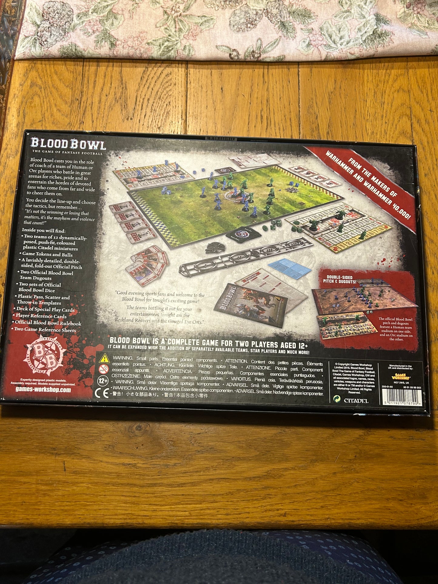 Blood bowl 4th edition boxed game (just the board, dugouts and transfers) no teams, rules or components.