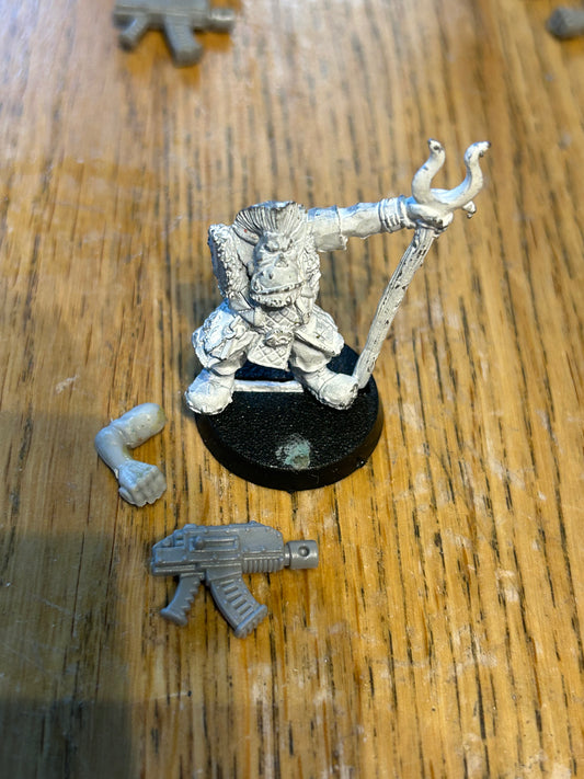 Warhammer 40k ORKS Snakebite Runtherder w/ Snotling Catcher (I have a back banner for him as well)