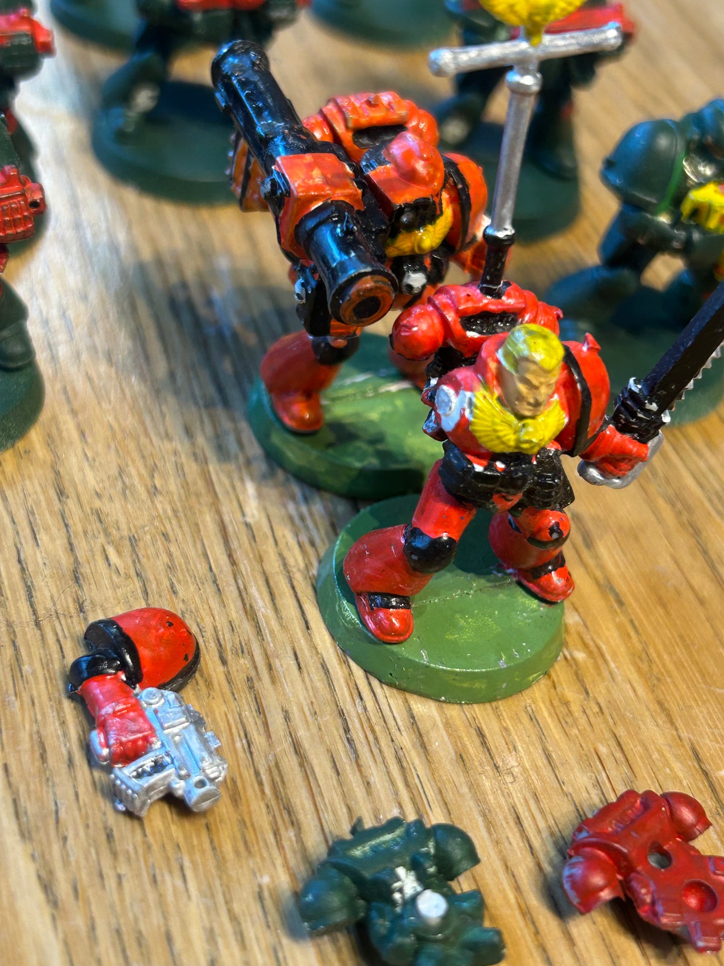 Warhammer 40k space marine plastic tactical squad (one non-original backpack and two backpacks have their tabs broken)