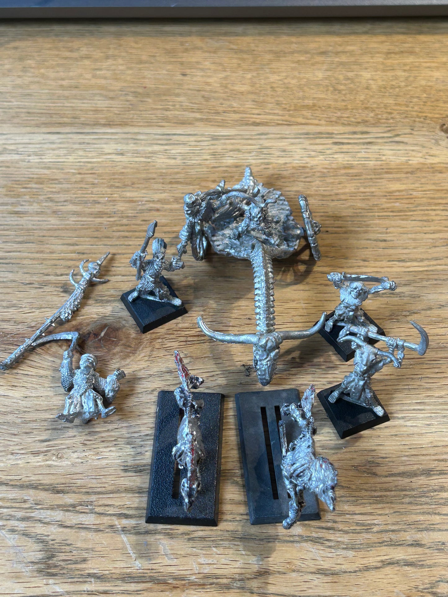 Citadel Skeleton Undead War Machines Chariot Complete Metal (one crewman is missing a tab and the two horses have been stripped)