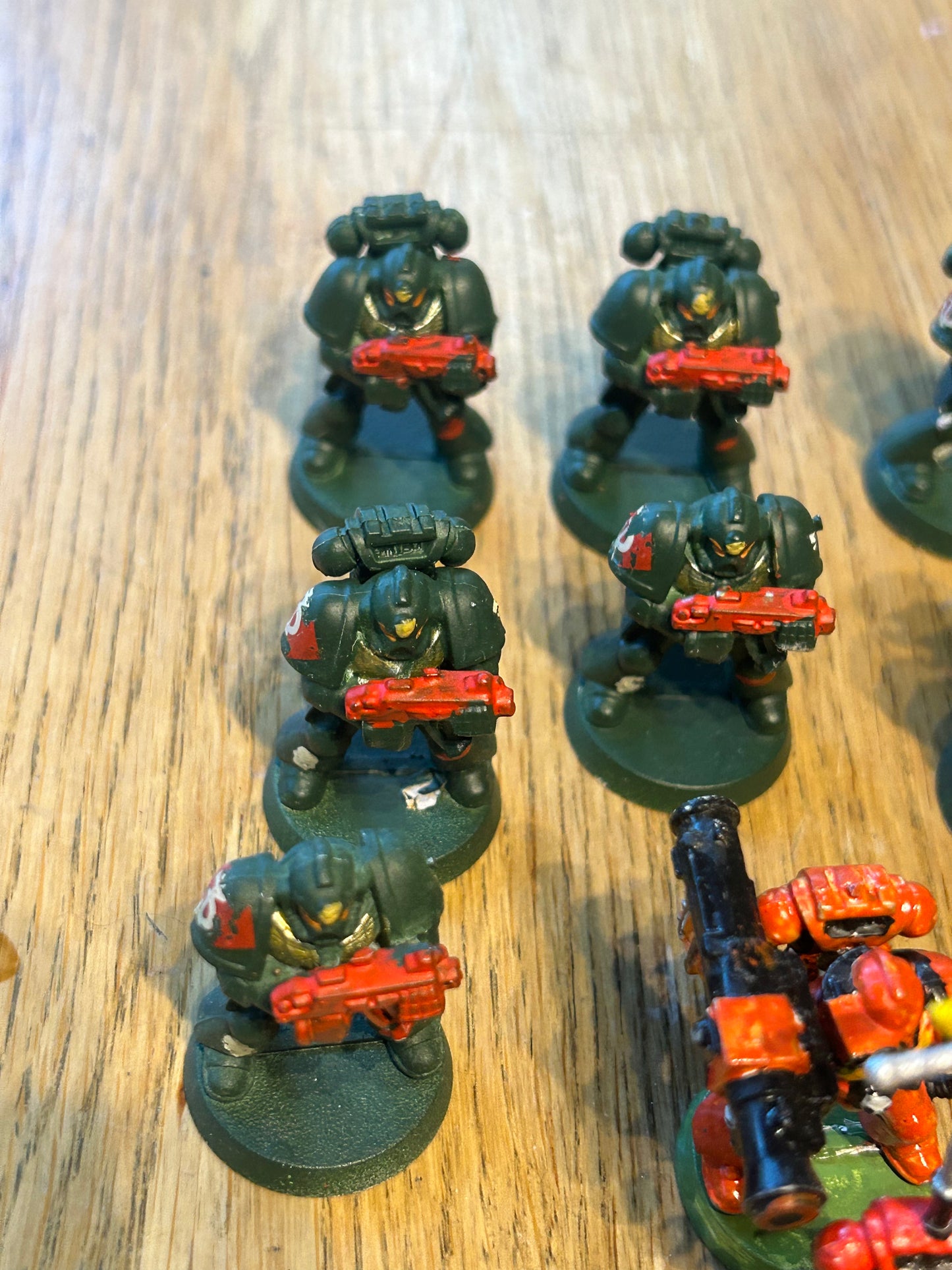 Warhammer 40k space marine plastic tactical squad (one non-original backpack and two backpacks have their tabs broken)