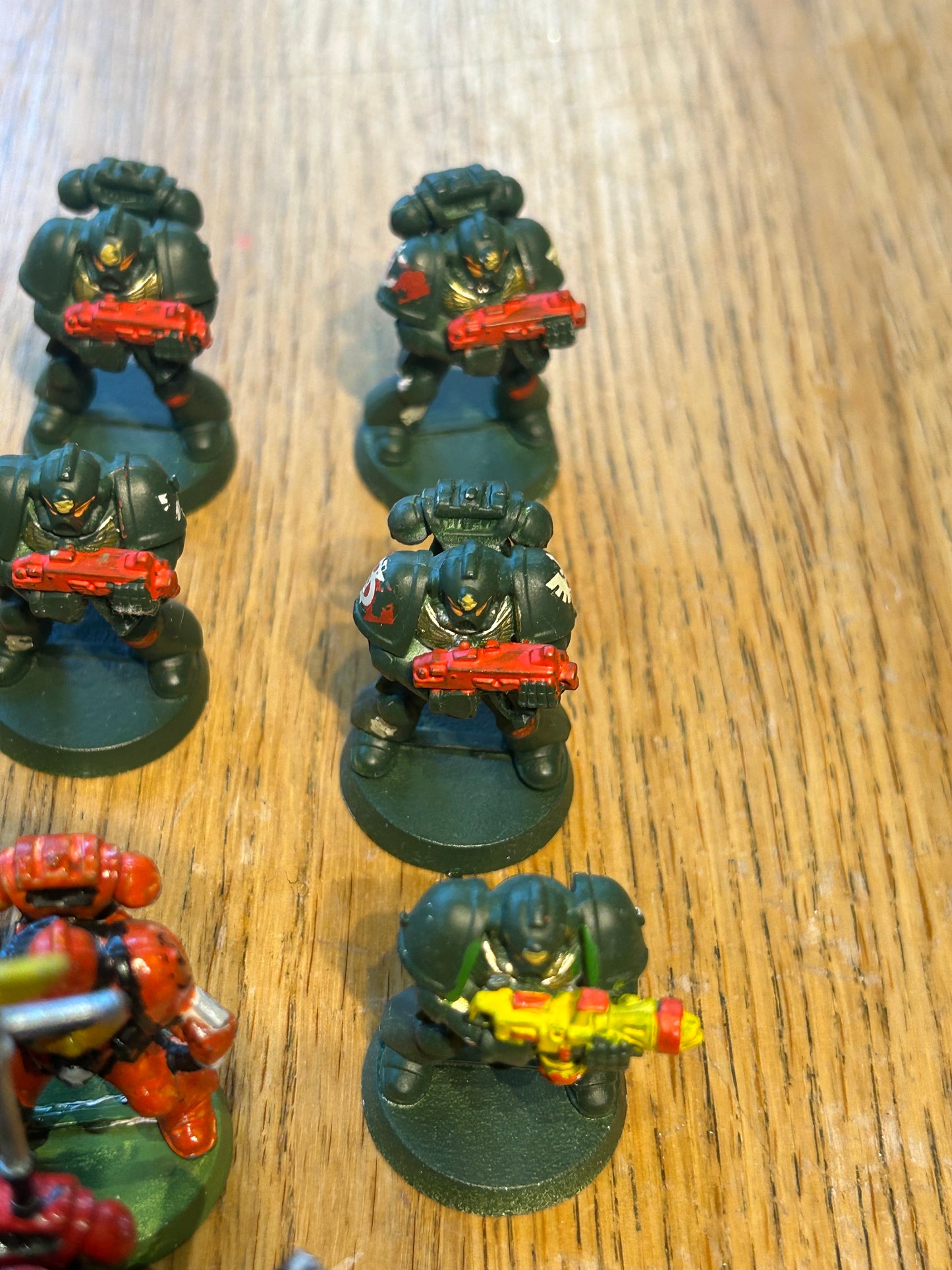 Warhammer 40k space marine plastic tactical squad (one non-original backpack and two backpacks have their tabs broken)