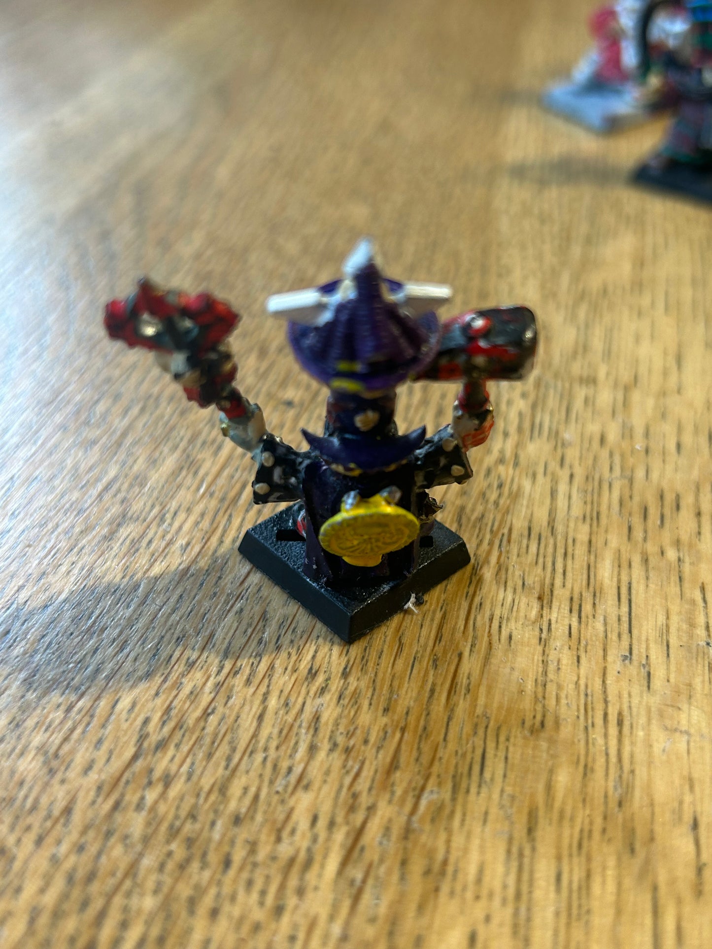 Warhammer Chaos Dwarf Dwarves Sorcerer Hero Metal Figure 1992 Games Workshop  (no back banner)