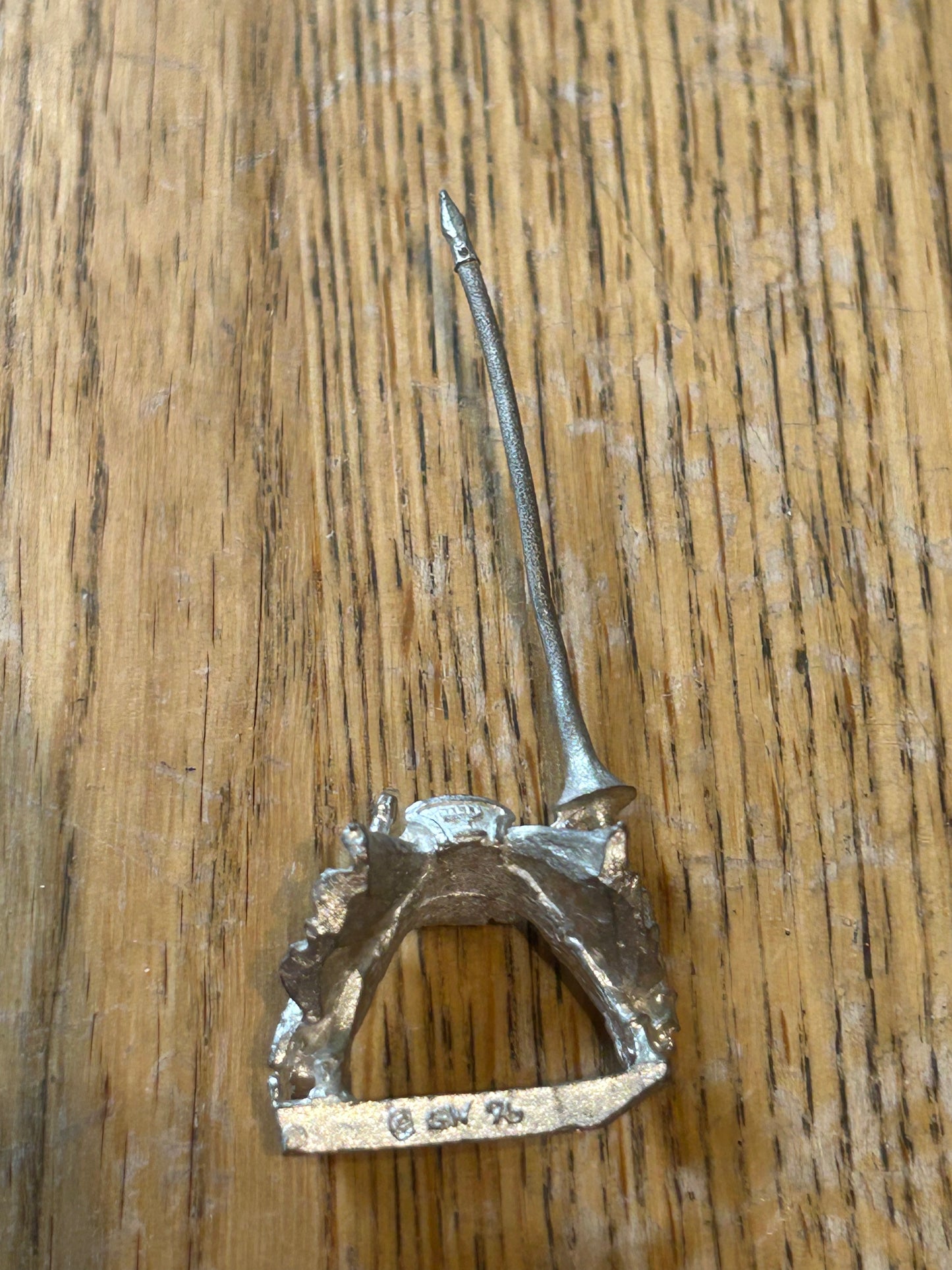 Warhammer Fantasy Battle Bretonnian grail Knight standard Legs and lance Spare Part Metal (lance has a little bending)