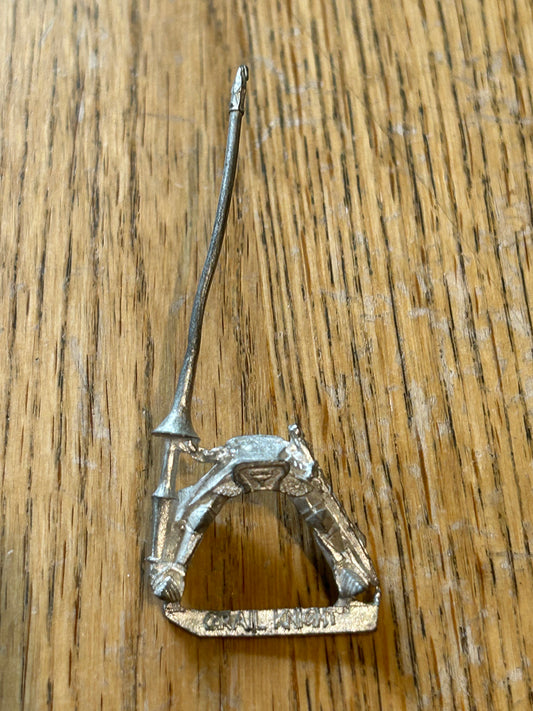 Warhammer Fantasy Battle Bretonnian grail Knight standard Legs and lance Spare Part Metal (lance has a little bending)