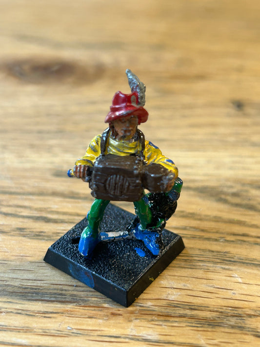 Citadel Games Workshop C46 Villagers & Townsfolk Busker Musician 1980s Metal bloodbath at Orc’s Drift scenario