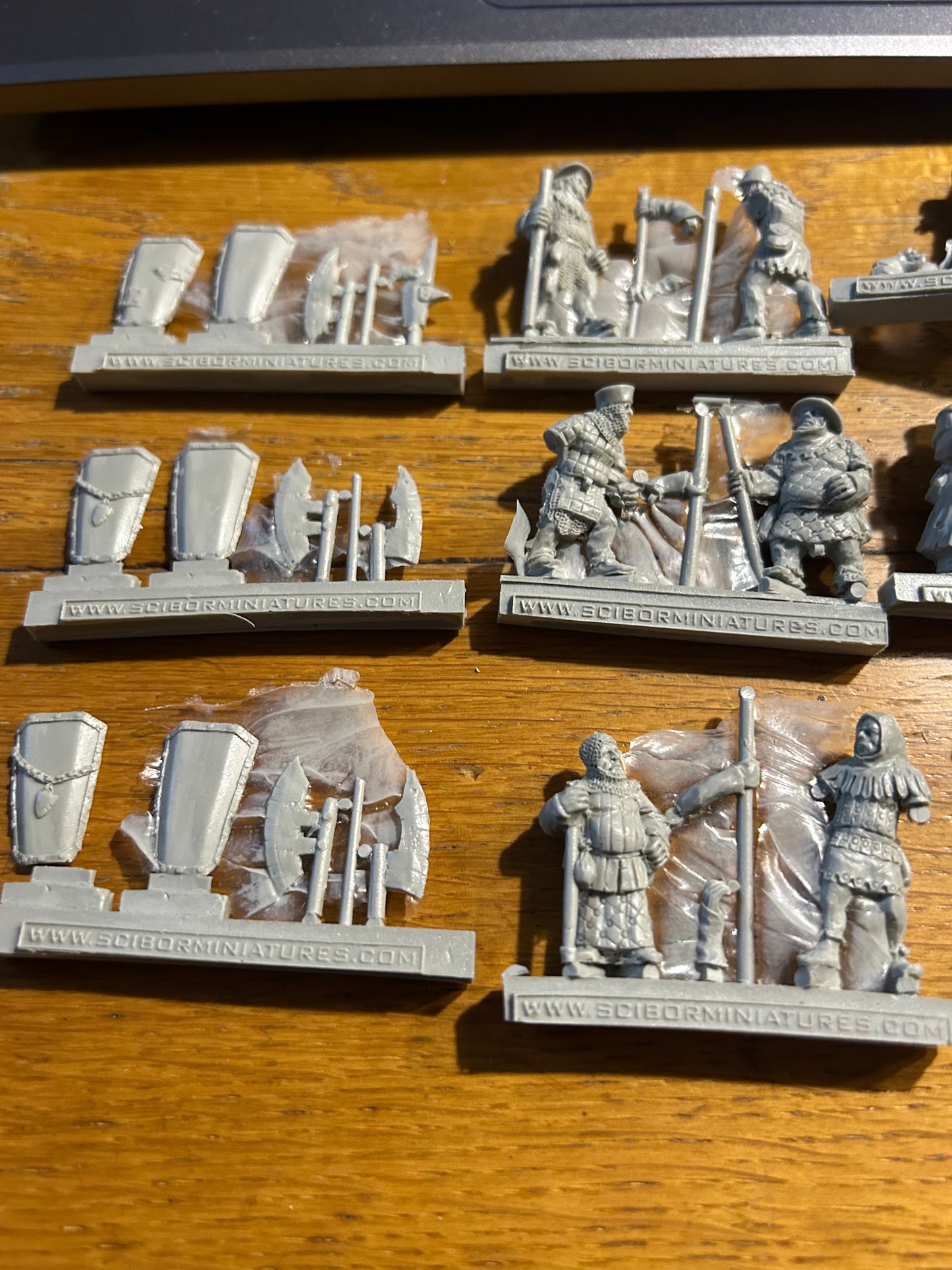 Scibor miniatures town guard set 12 guardsmen including the command, with scenic bases