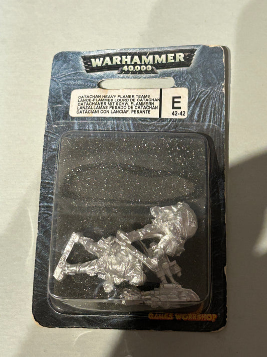 Vintage Warhammer 40K - Imperial Guard - Catachan Heavy Flamer Unit sealed blister