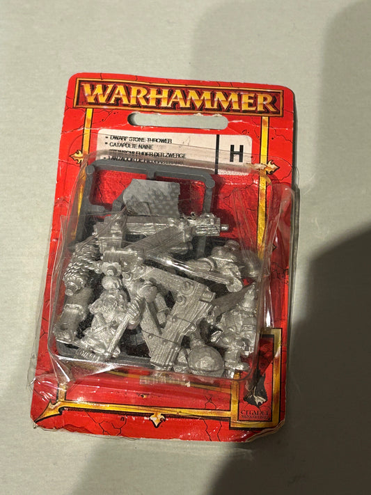 CITADEL WARHAMMER OOP DWARF STONE THROWER opened blister