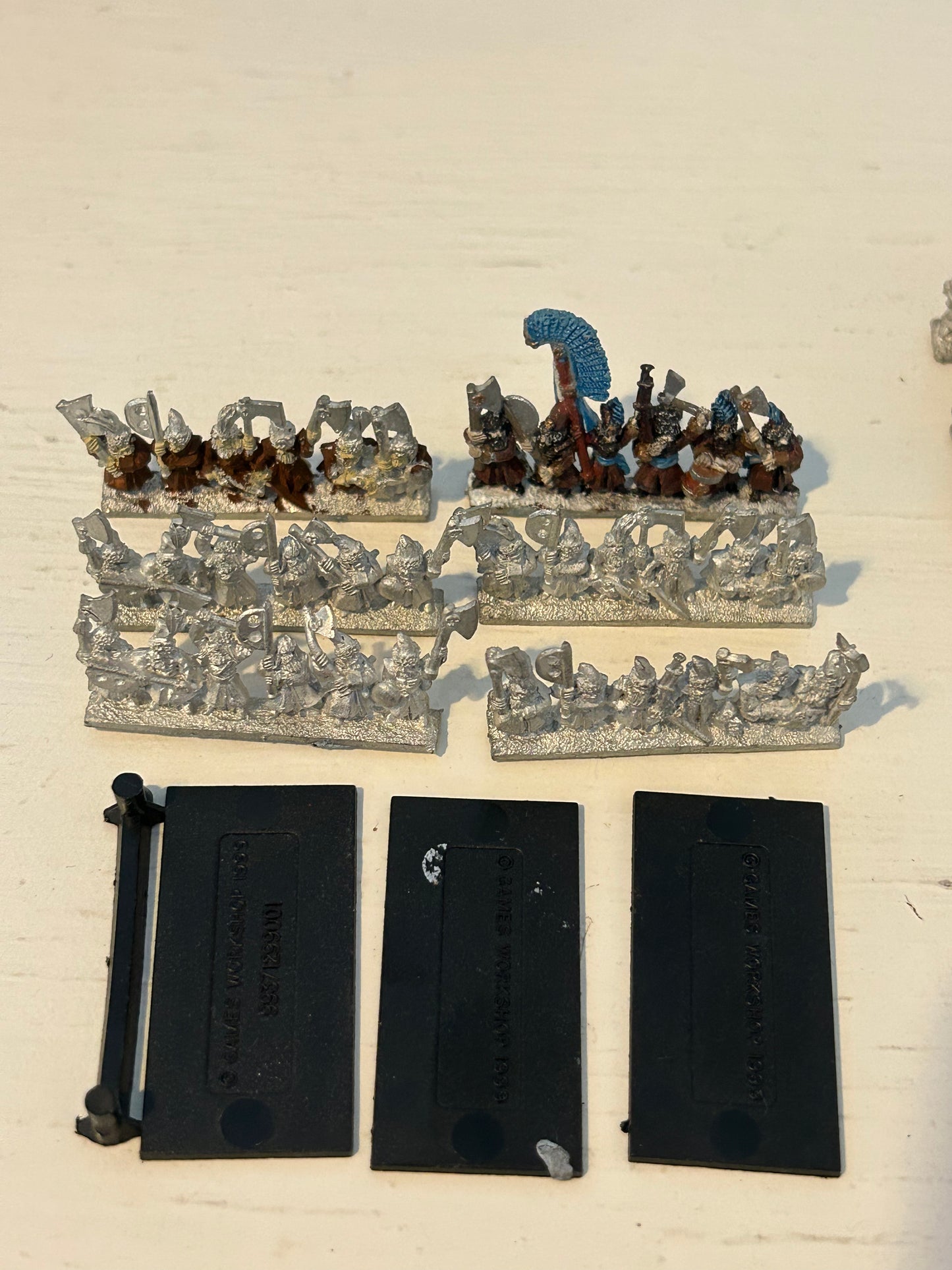 Warhammer Warmaster Kislev Axemen And Axemen Command. Metal. 3 bases