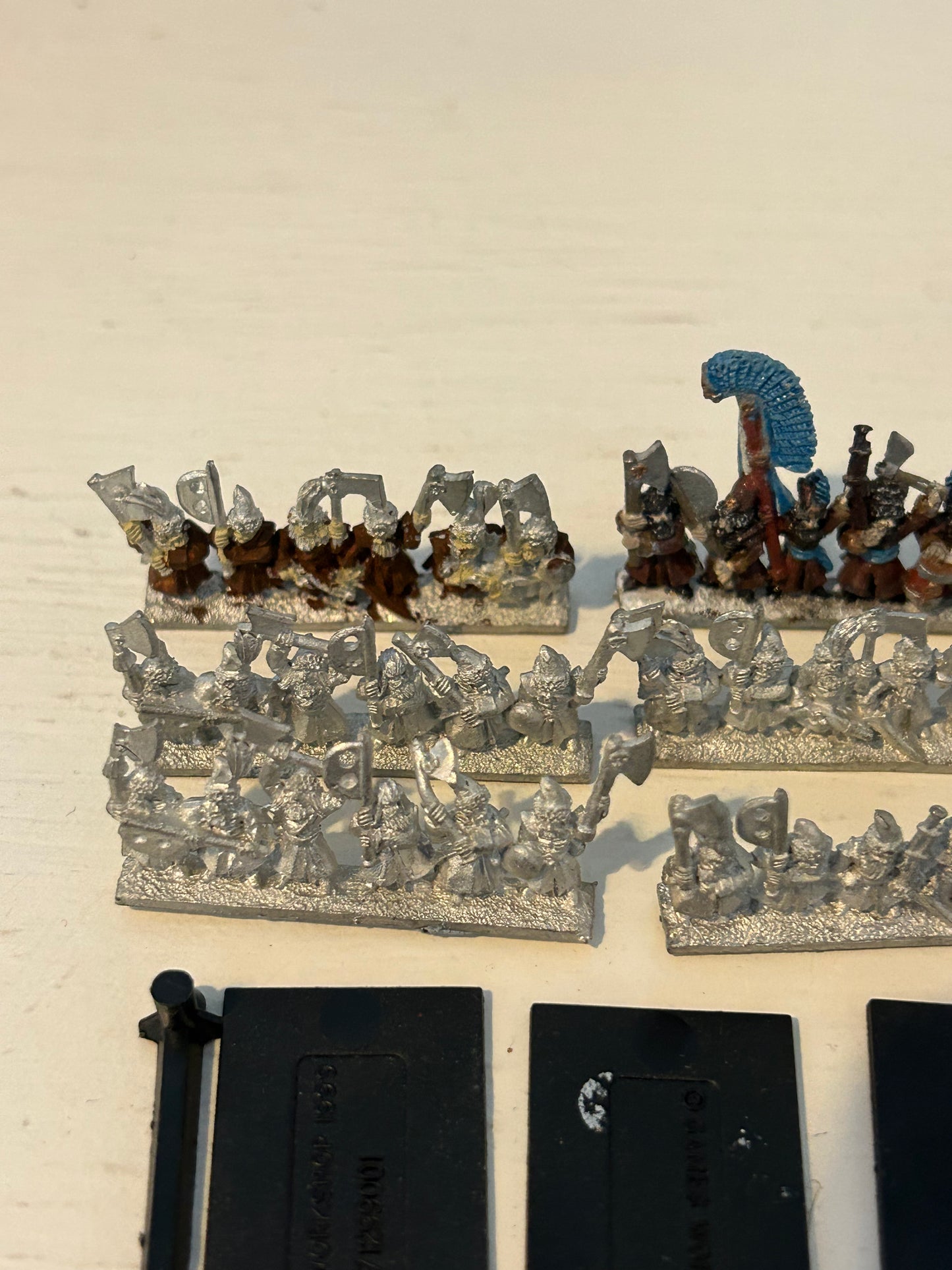 Warhammer Warmaster Kislev Axemen And Axemen Command. Metal. 3 bases