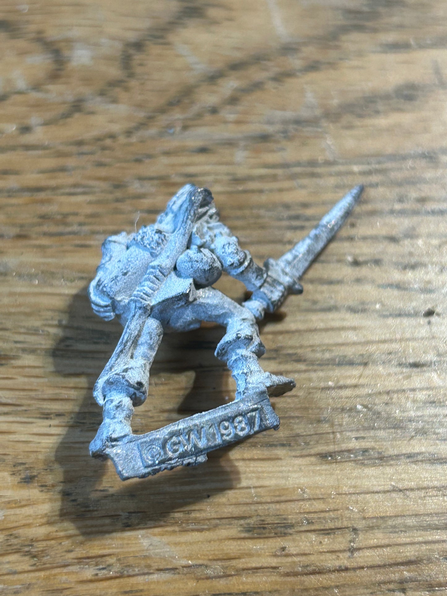 Warhammer Fantasy old world wood elf scout with sword (white undercoat)