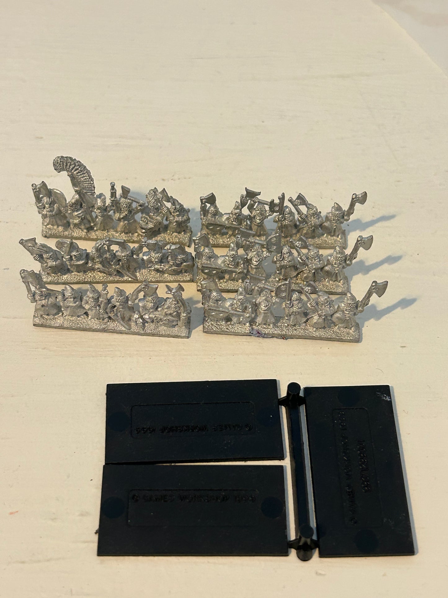 Warhammer Warmaster Kislev Axemen And Axemen Command. Metal. 3 bases