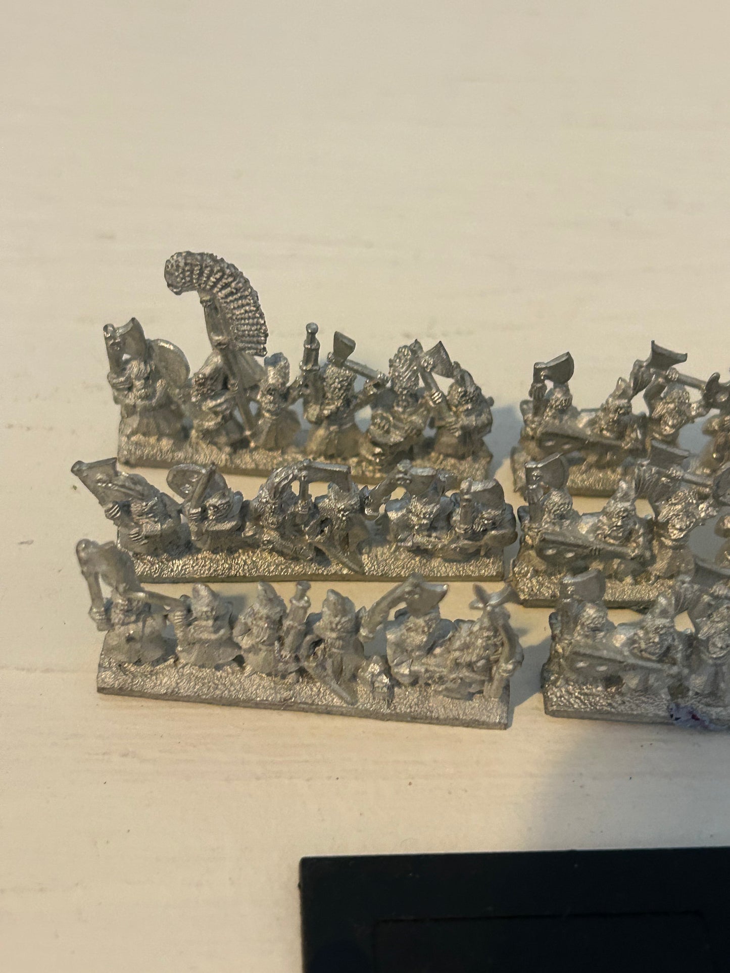 Warhammer Warmaster Kislev Axemen And Axemen Command. Metal. 3 bases