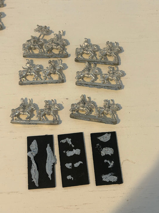 Warmaster 10mm - Kislev - Horse Archers including command - Metal OOP - Games Workshop 3 bases worth (lot 2)