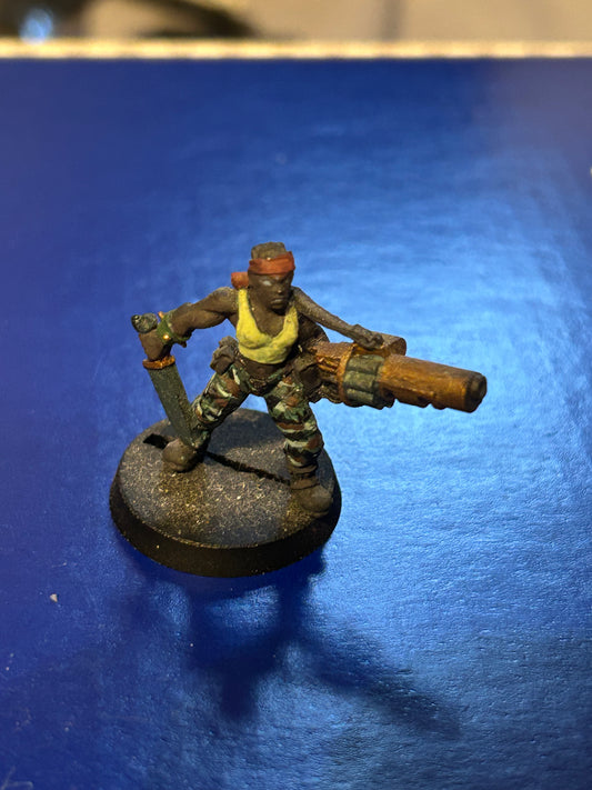 female catachan grenade launcher  warhammer 40k metal citadel limited release