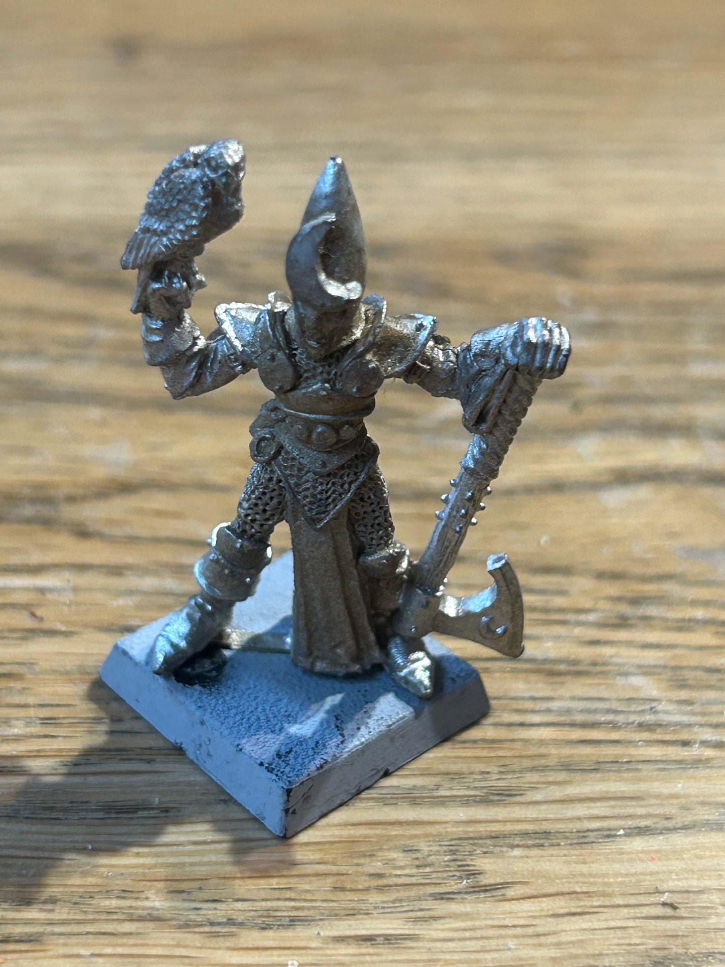 Citadel Warhammer Wood Elves Keltoi Moonfalcon Elf Captain Hawk Command GW 1987 (parts of the metal have a golden brown patina due to bad storage)